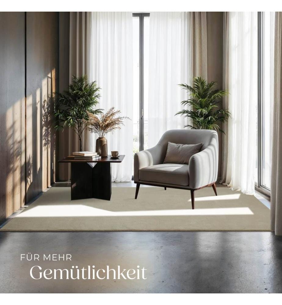 Kurzflorteppich Soft Zone - beige, 120 x 170 cm