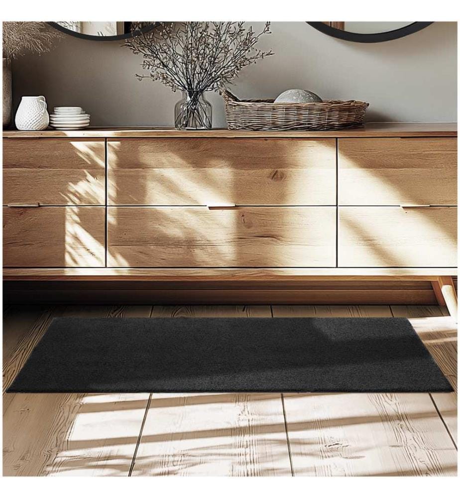 Kurzflorteppich Soft Zone - schwarz, 60 x 110 cm