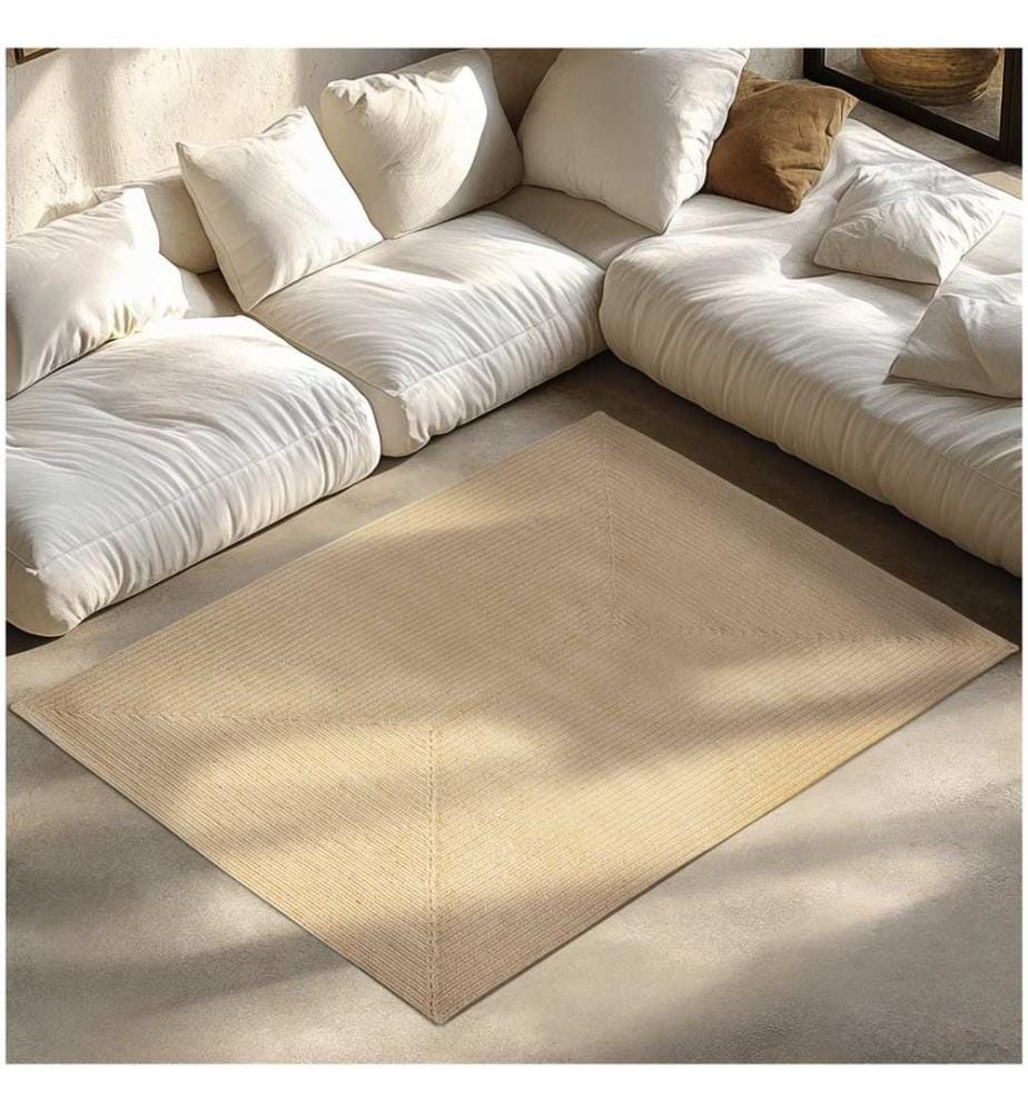 Geflochtener Teppich Vibe aus Jute, Boho-Stil - 120 x 170 cm