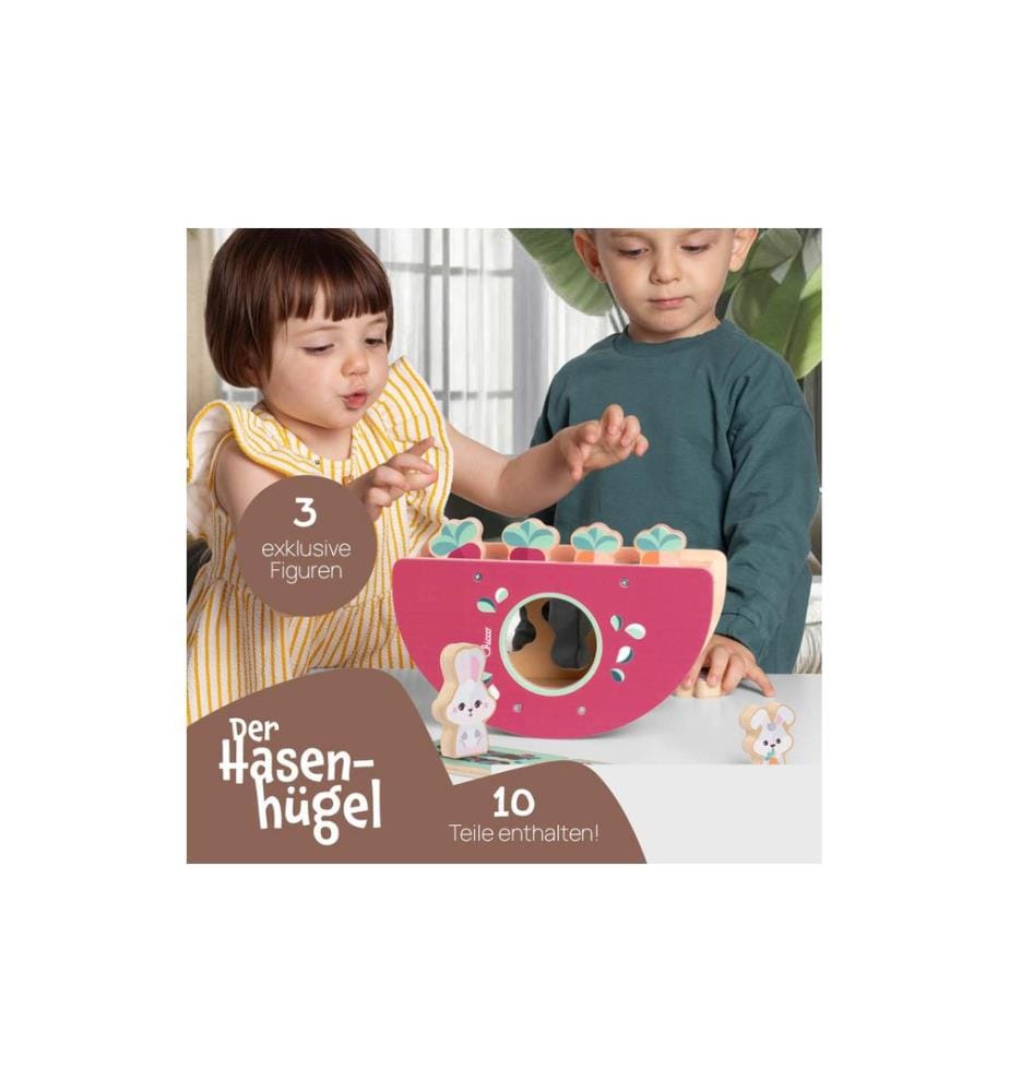 CHICCO - Jeux d'emboîtement My Wood Friends – La colline aux lapins