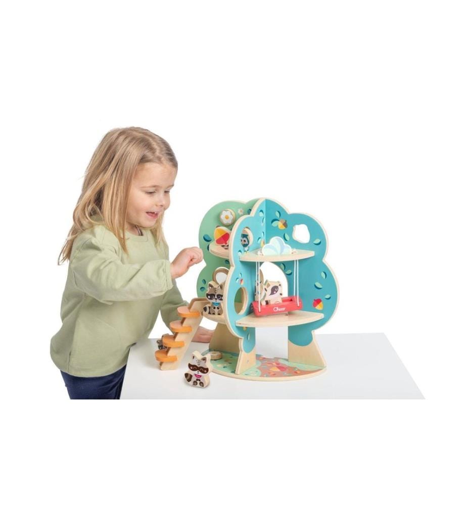 CHICCO - Jeux d'emboîtement My Wood Friends L'arbre du raton laveur