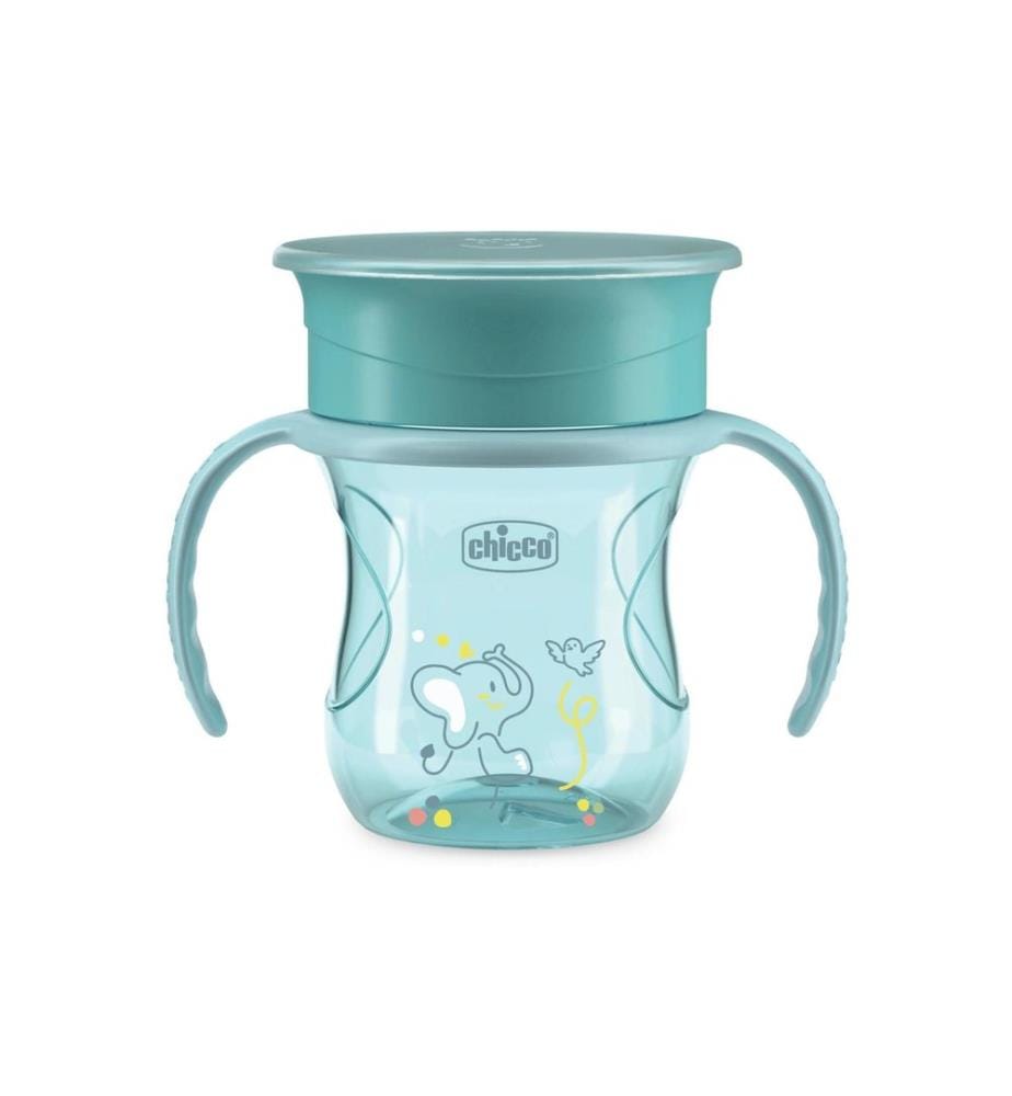 CHICCO - Kindertrinkbecher Perfect Cup 200 ml, Blau, 12m+