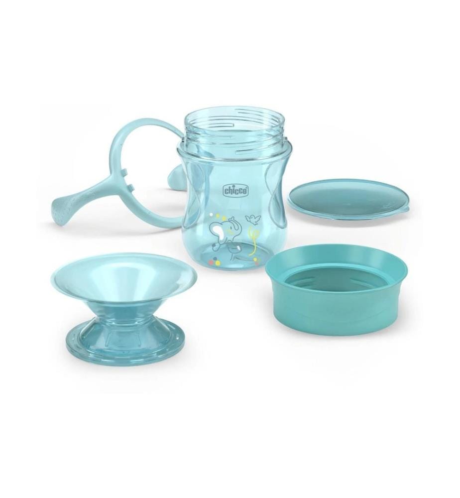 CHICCO - Kindertrinkbecher Perfect Cup 200 ml, Blau, 12m+