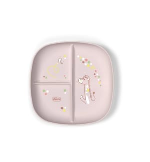 CHICCO - Assiette pour enfant Rose, 18M+