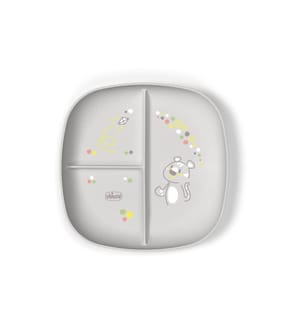 CHICCO - Assiette pour enfant Gris, 18M+