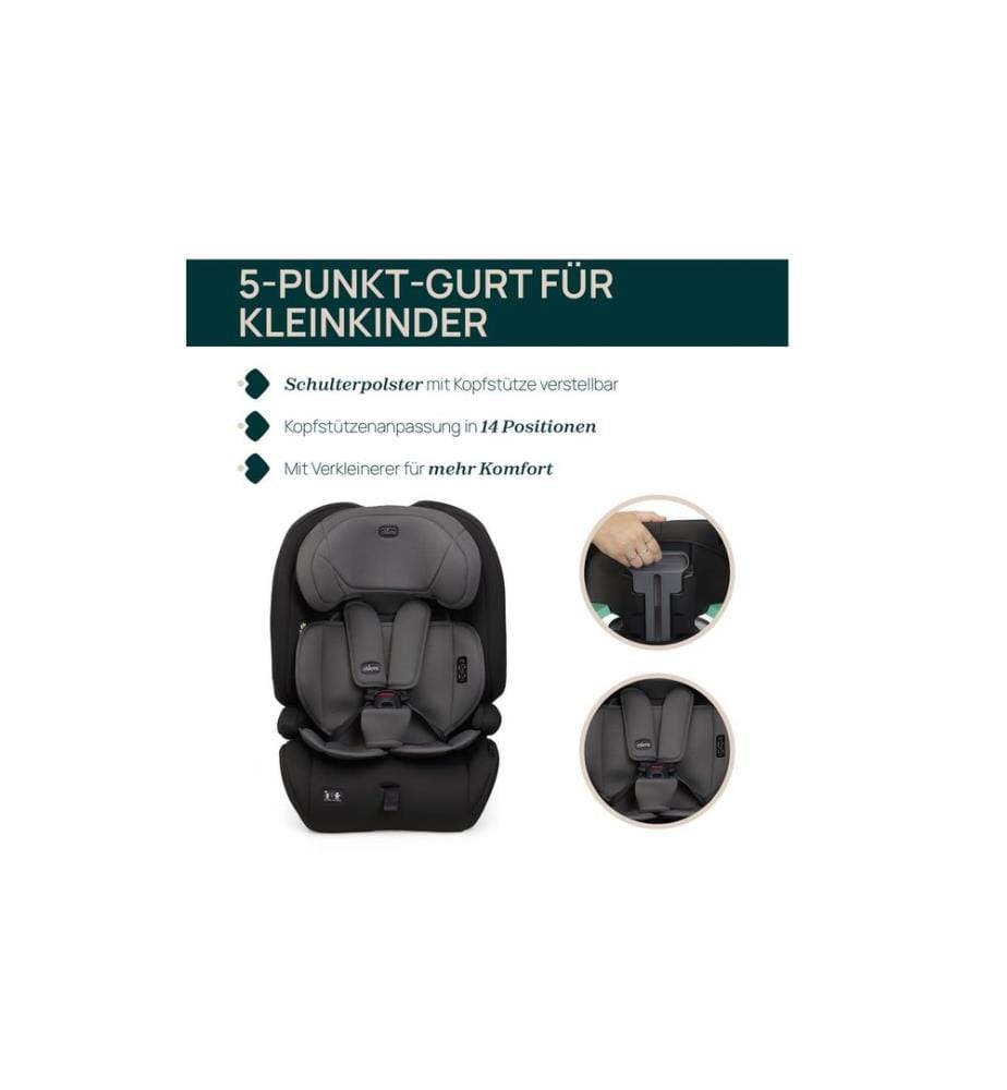 CHICCO - Siège pour enfant GRO-UP I-SIZE 76-150 cm Pure black
