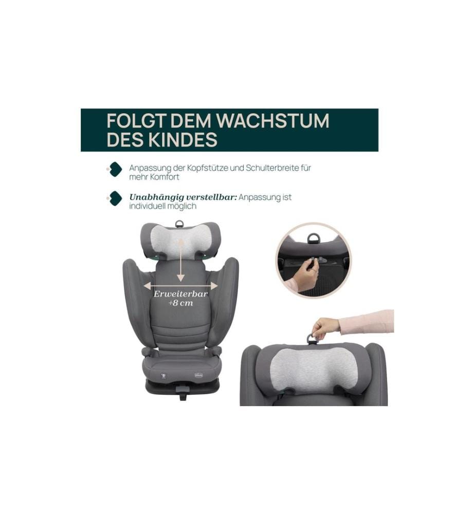 CHICCO - Siège pour enfant Fold et Go S i-Size 3.5 - 12 ans Glam Grey