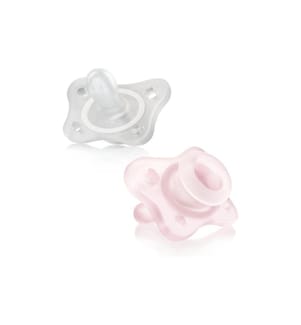 Chicco Nuggi Physioforma Mini Soft, 2er 0-2M, pink, Silikon