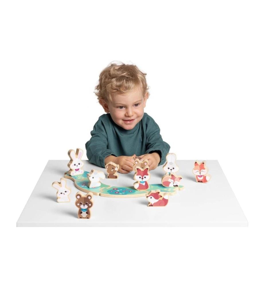 Chicco Set di figure giocattolo My Wood Friends – Mamma Volpe set da 2 pezzi