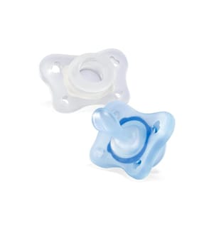Chicco Nuggi Physioforma Mini Soft 2er 0-2M, blau, Silikon, 2er