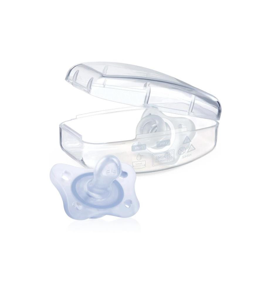 Chicco Nuggi Physioforma Mini Soft 2er 0-2M, blau, Silikon, 2er