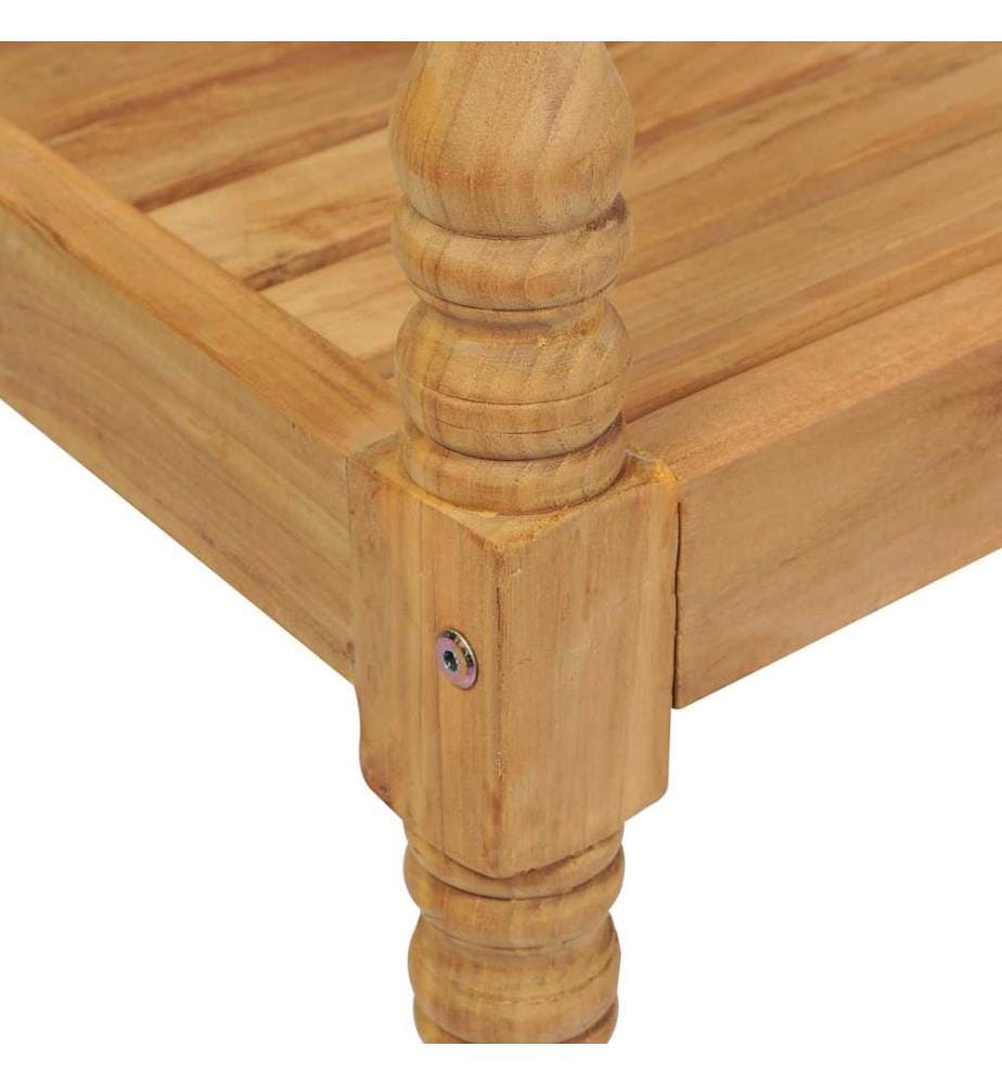 Batavia Bench with green cushion 120 cm Solid teak wood
