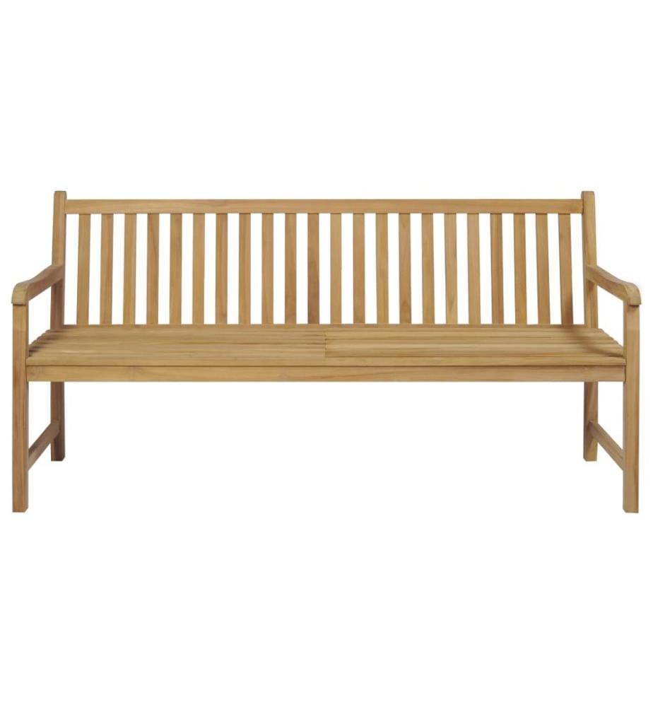 Gartenbank mit Königsblauer Auflage 175 cm Massivholz Teak