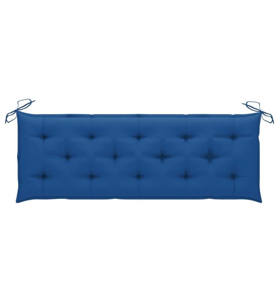 Banc de jardin empilable et coussin 159 cm Bois de teck massif