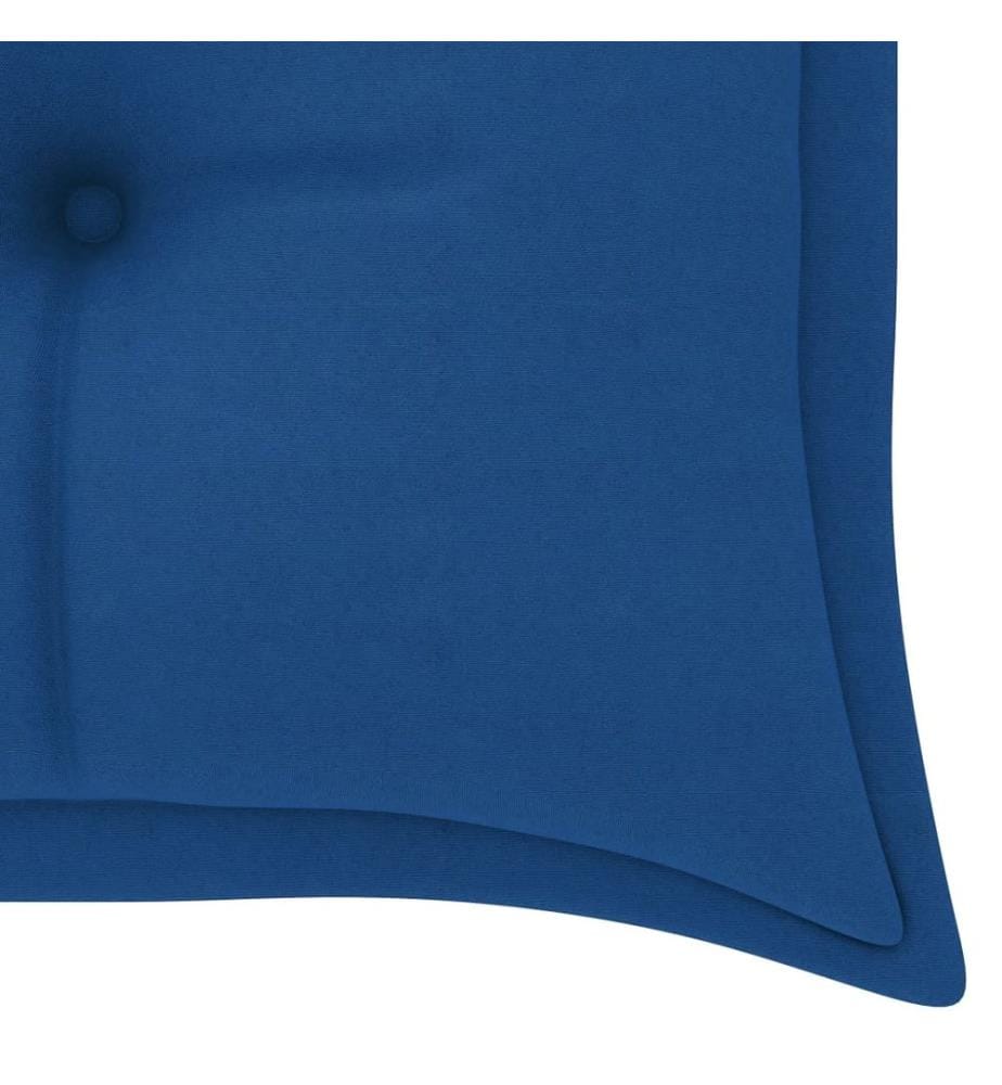 Banc de jardin empilable et coussin 159 cm Bois de teck massif