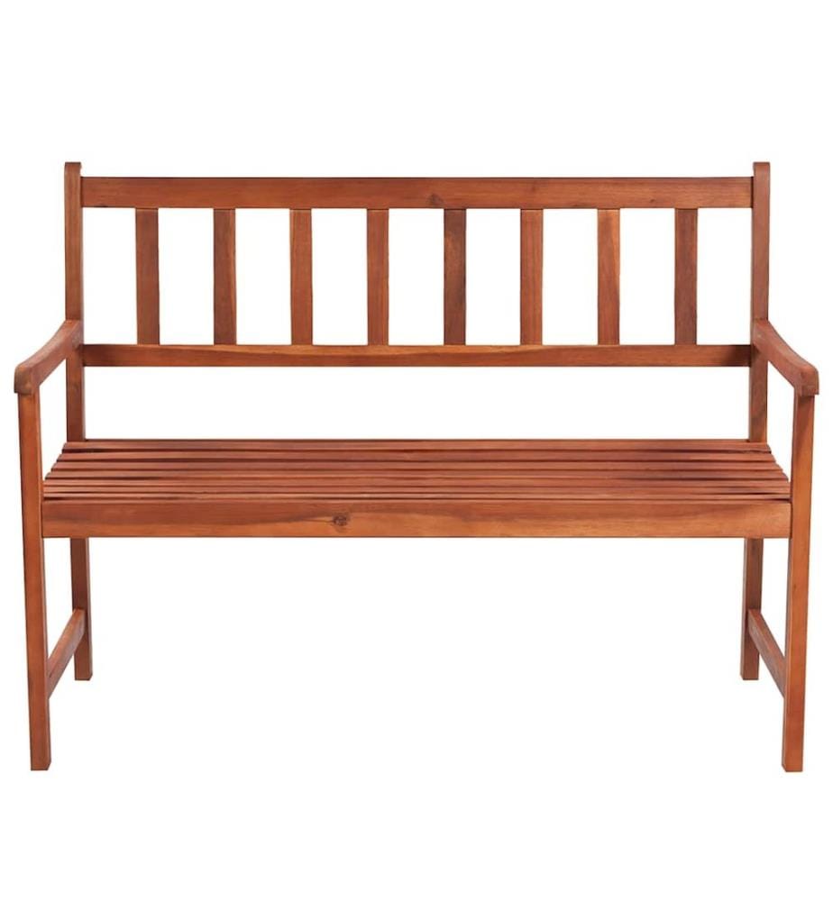 Gartenbank mit Auflage 120 cm Massivholz Akazie