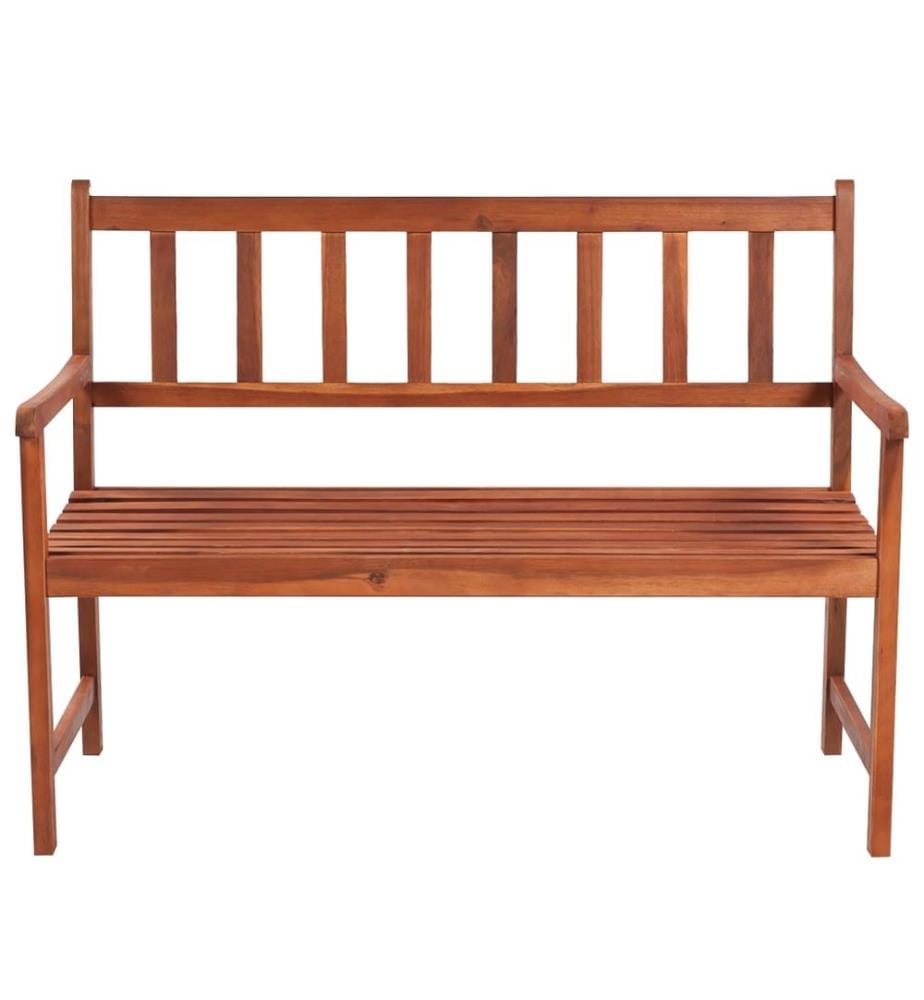 Banc de jardin avec coussin 120 cm Bois d'acacia massif
