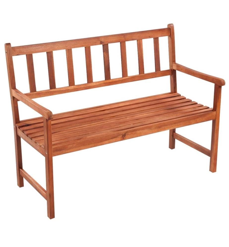 Garden bench with cushion 120 cm Solid acacia wood