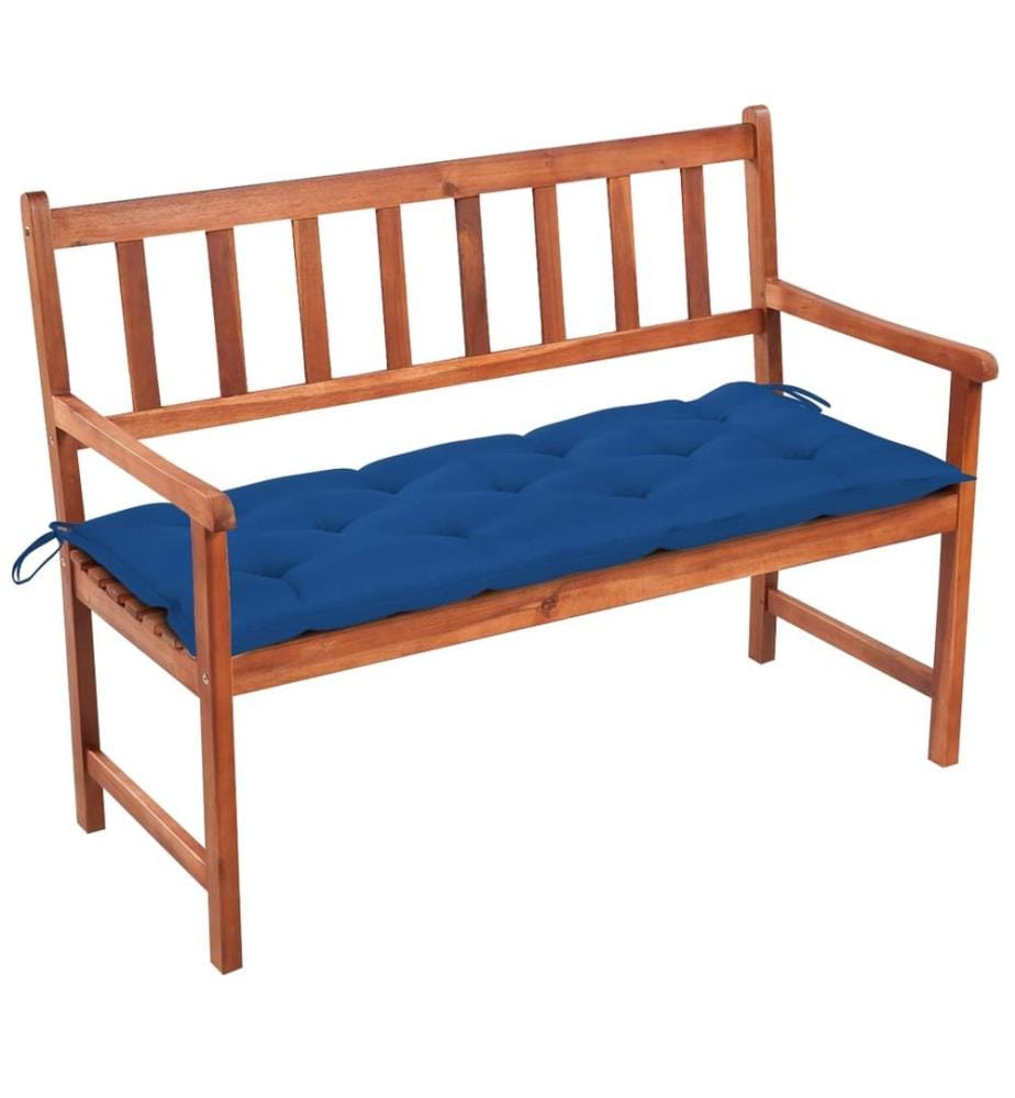 Garden bench with cushion 120 cm Solid acacia wood