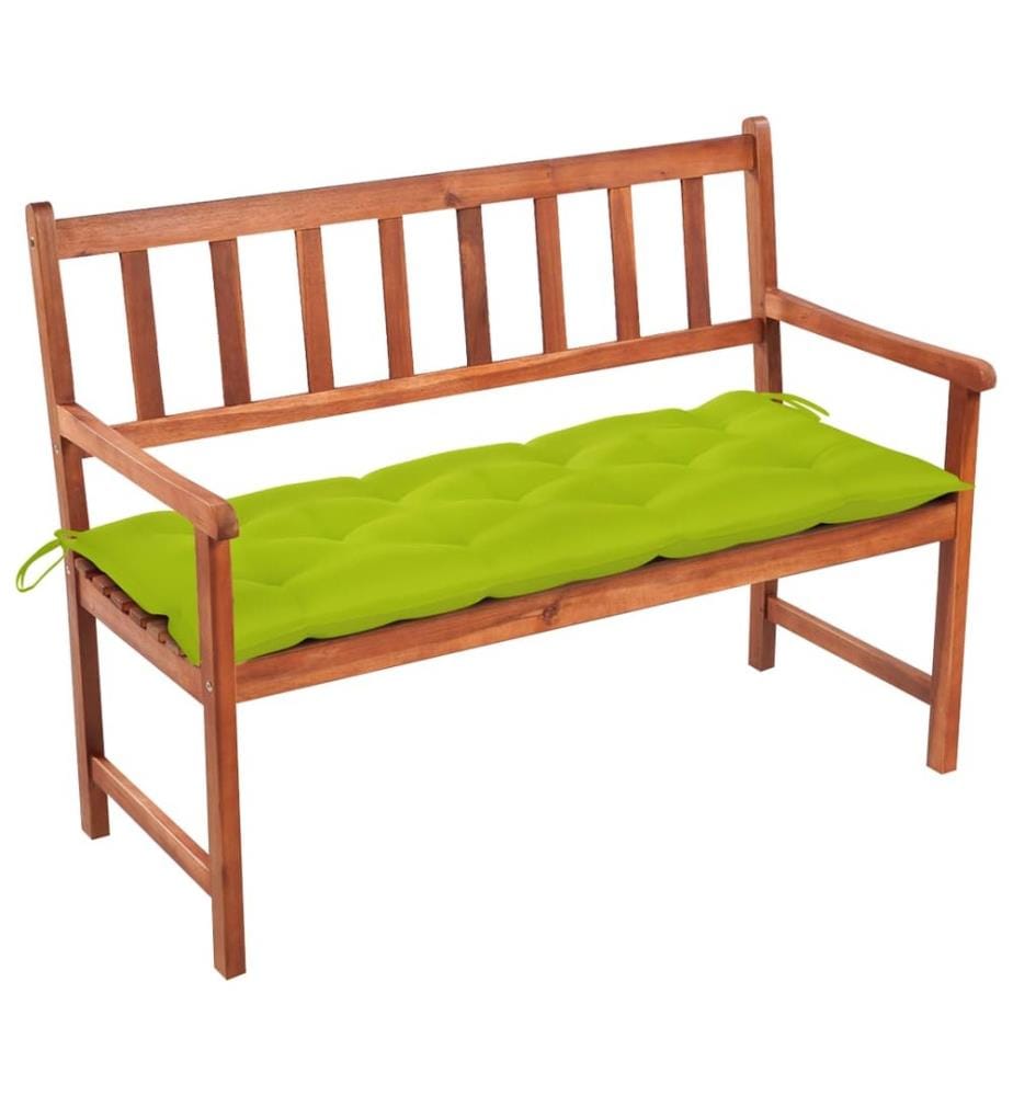 Garden bench with cushion 120 cm Solid acacia wood