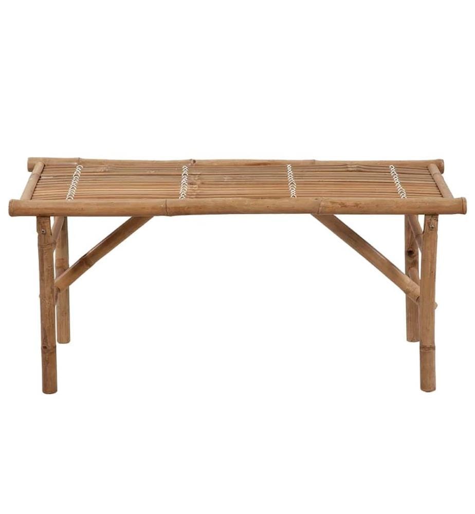 Banc de jardin pliable avec coussin 118 cm Bambou