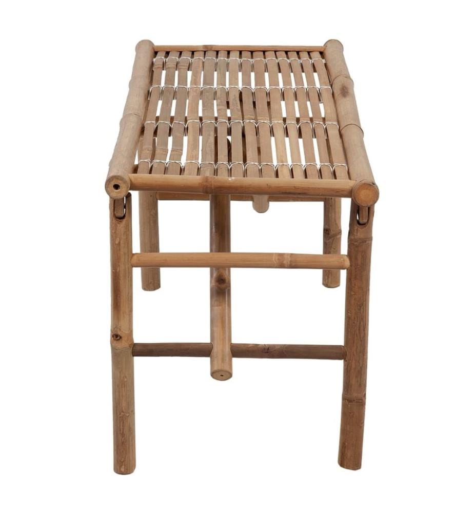 Klappbare Gartenbank mit Auflage 118 cm Bambus