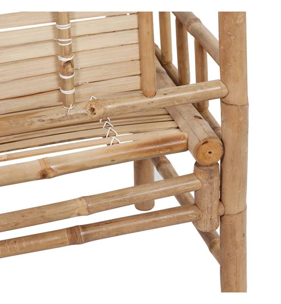 Garden bench with cushion 120 cm Bamboo