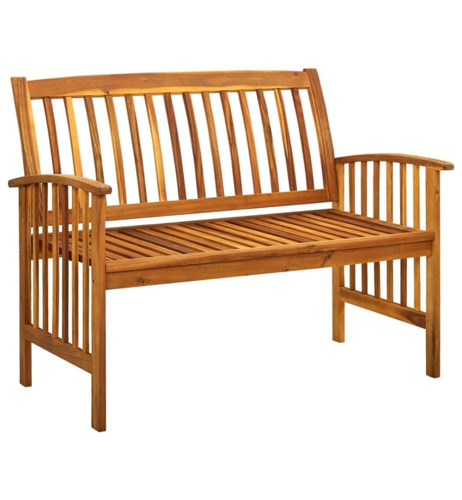 Garden bench with cushion 119 cm Solid acacia wood