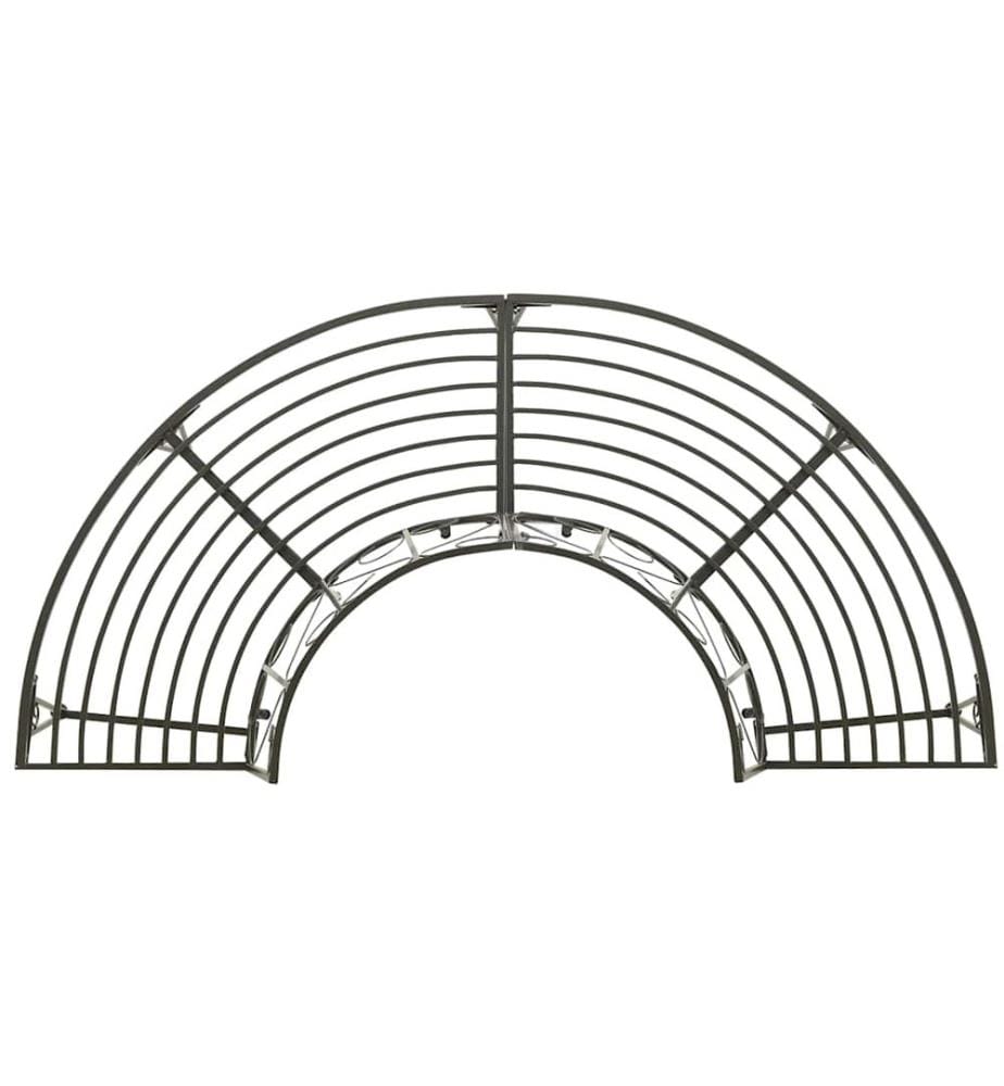 Banc d'arbre de jardin Demi-rond 160 cm Acier