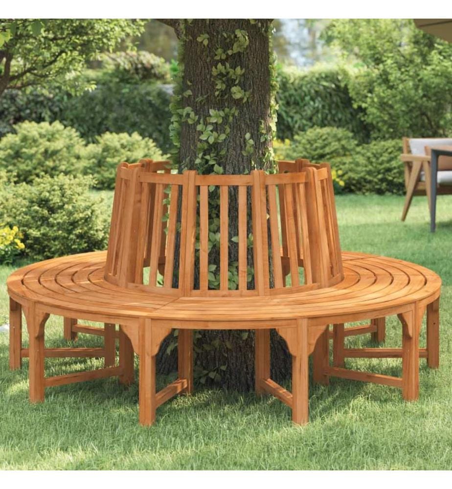 Banc de tour d'arbre rond Ø208 cm bois massif eucalyptus