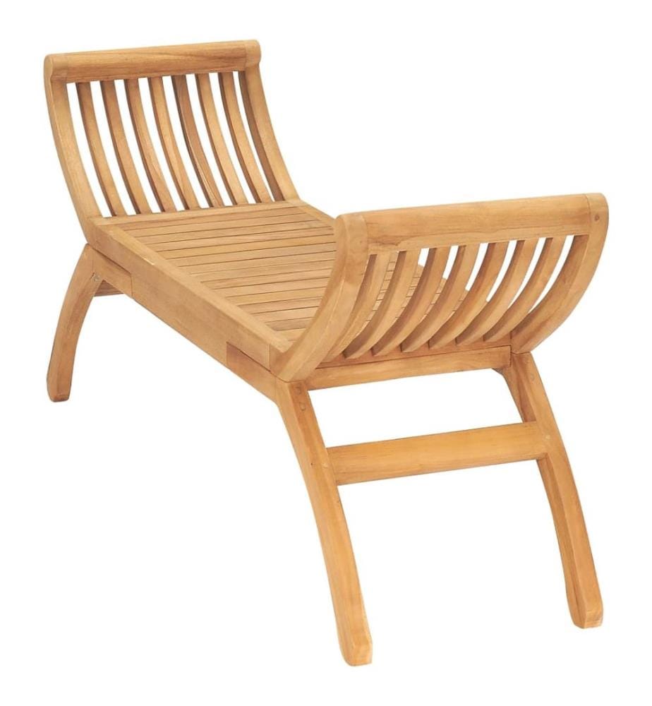 Gartenbank 126 cm Massivholz Teak