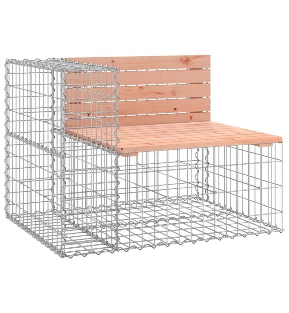 Garden Bench design gabion 184x71x65,5 cm solid douglas wood