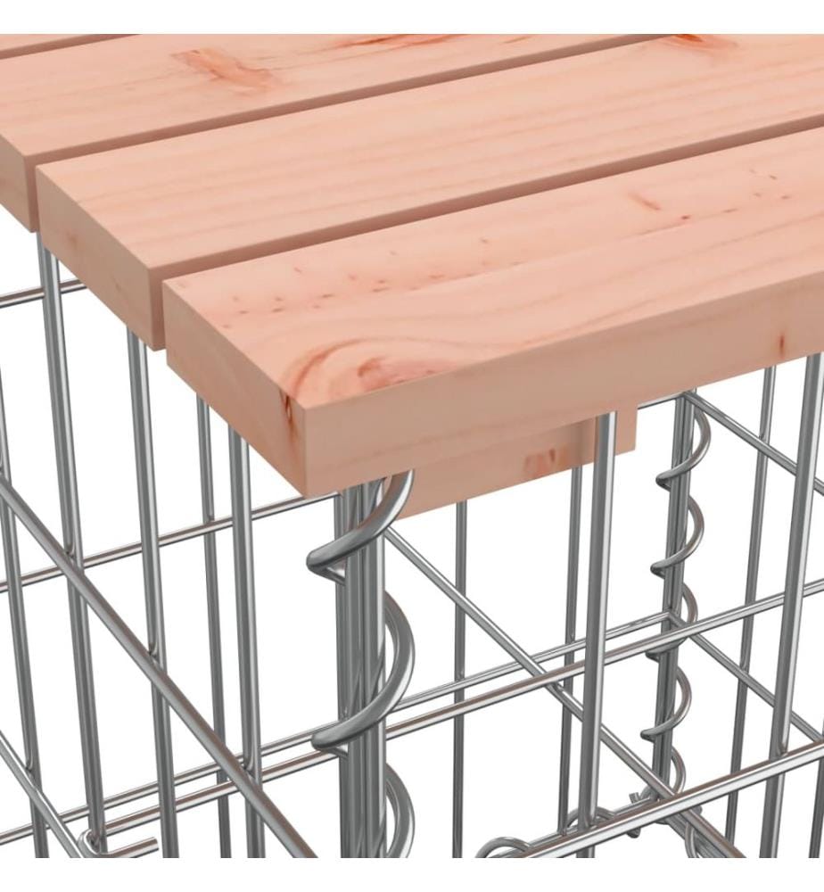Garden Bench design gabion 184x71x65,5 cm solid douglas wood