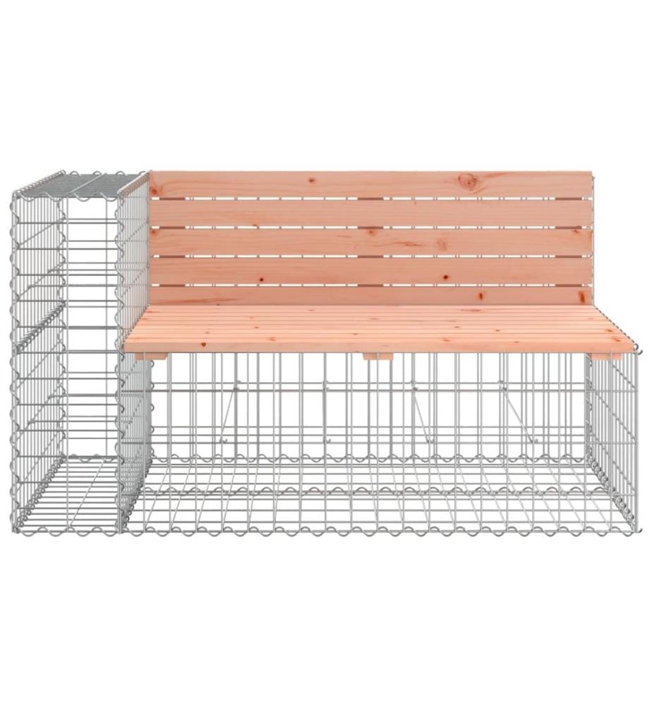 Garden Bench with gabion basket solid douglas wood