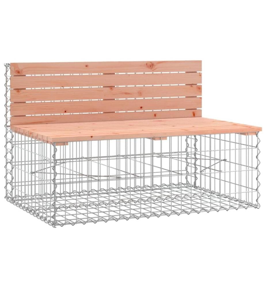 Garden Bench with gabion basket solid douglas wood