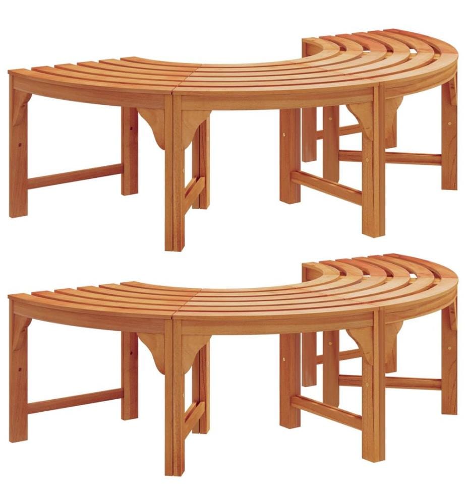 Banc d'Arbre 2 pcs Naturel 160 x 80 x 45 cm
