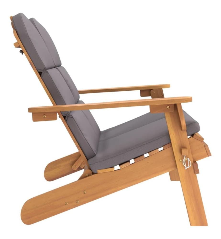 Adirondack-Gartenbank mit Kissen 126 cm Massivholz Akazie