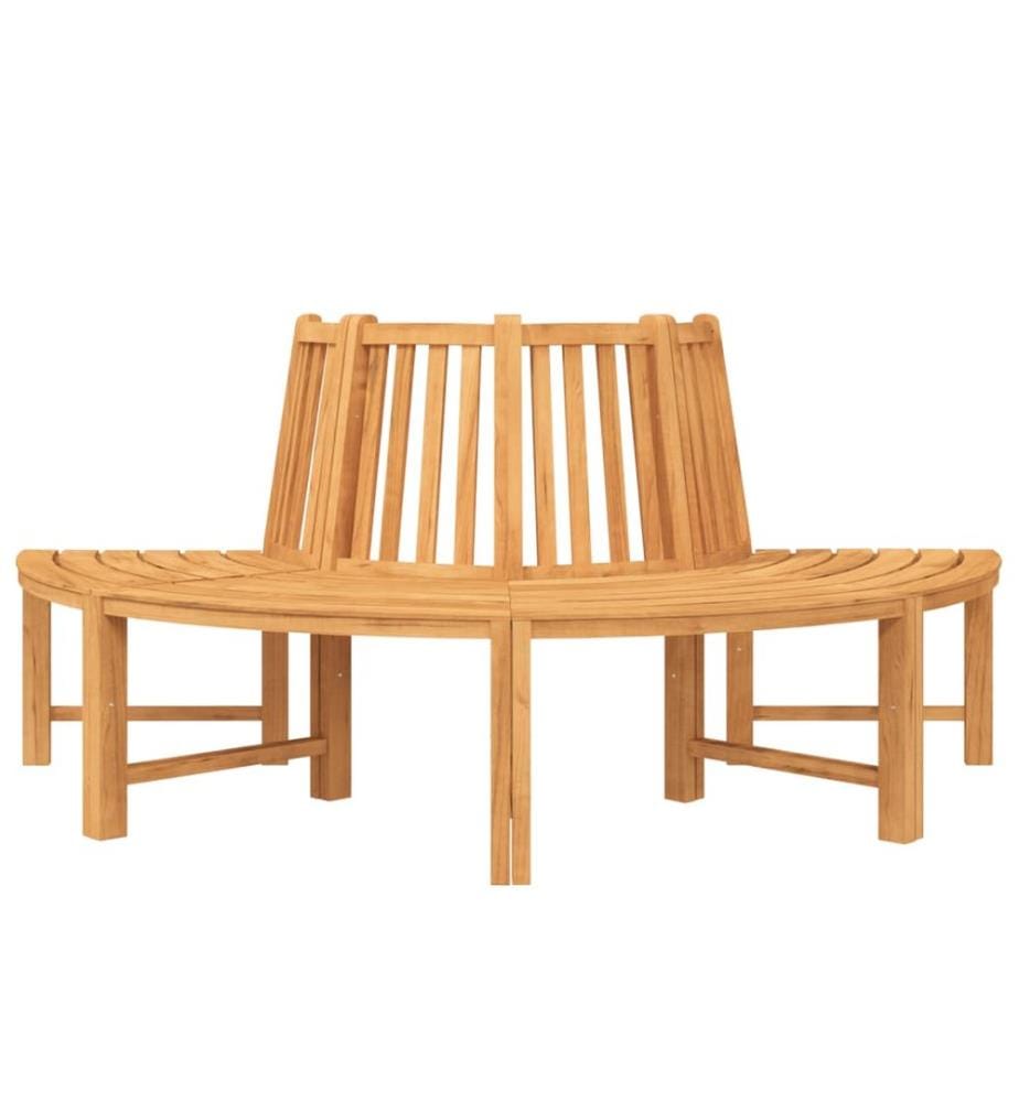 Baumbank Halbrund Ø201 cm Massivholz Teak