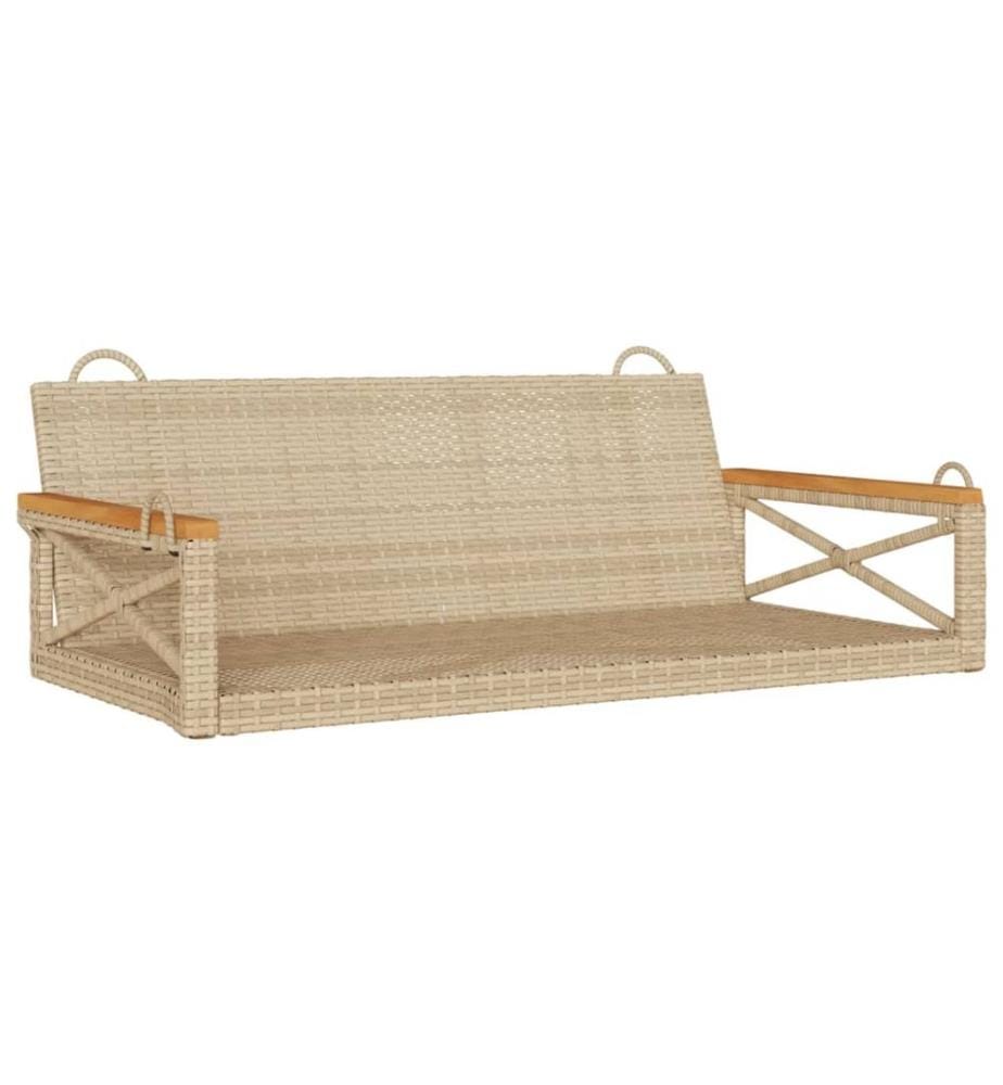 Balancelle beige 109x62x40 cm résine tressée