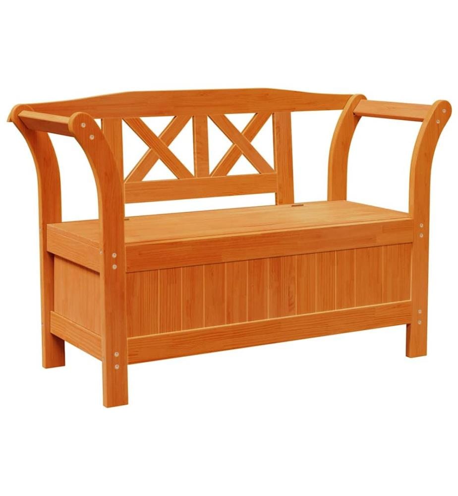 Outdoor bench Brown 119 x 44 x 76 cm solid pine wood