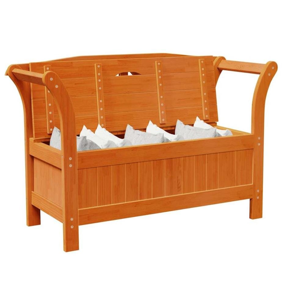 Outdoor bench Brown 119 x 44 x 76 cm solid pine wood