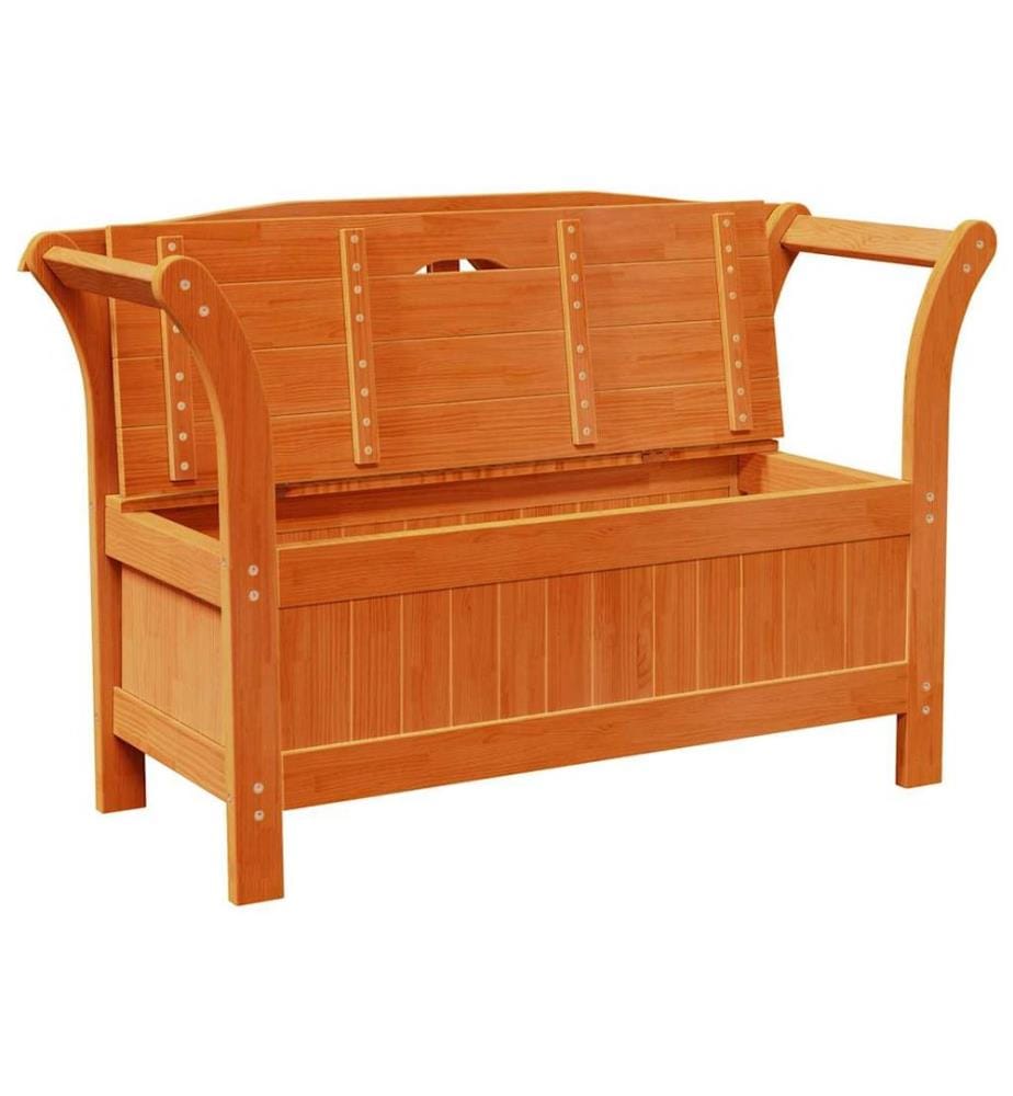 Outdoor bench Brown 119 x 44 x 76 cm solid pine wood