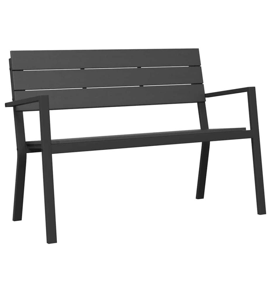 Gartenbank Schwarz 118 x 54 x 77cm Stahl