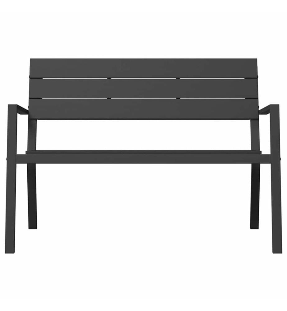 Gartenbank Schwarz 118 x 54 x 77cm Stahl