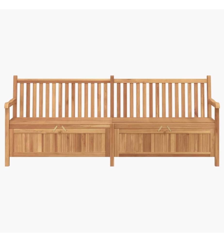 Garden bench with storage 228 x 60 x 90 cm Solid teak wood