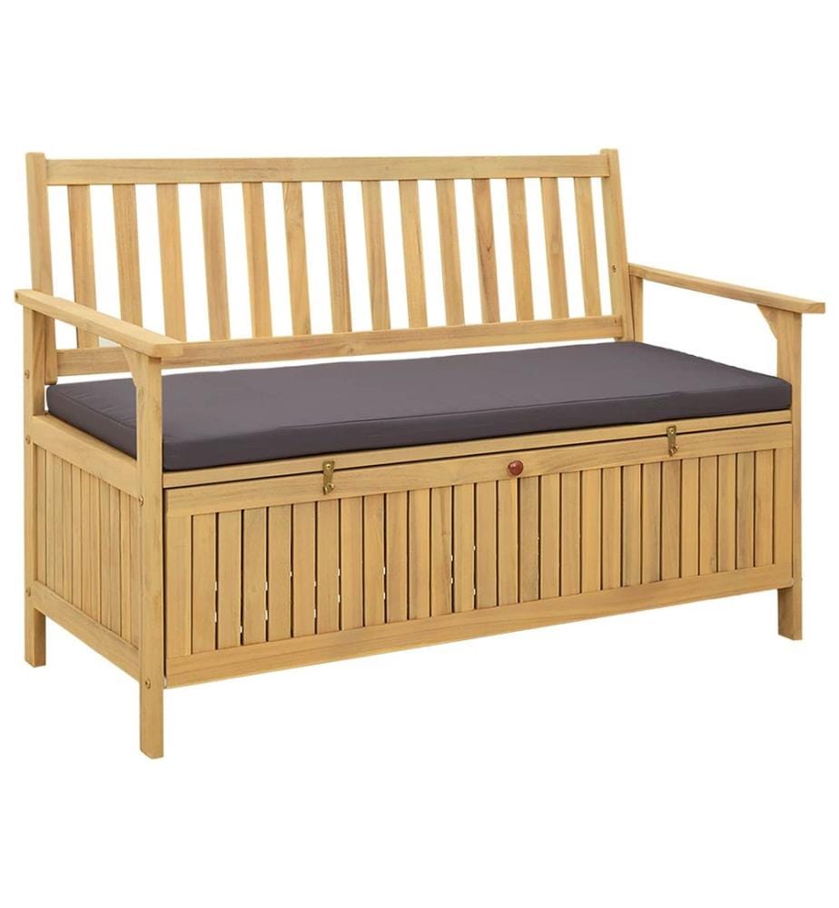 Banc de rangement avec coussin avec stockage 120 x 63 x 84 cm