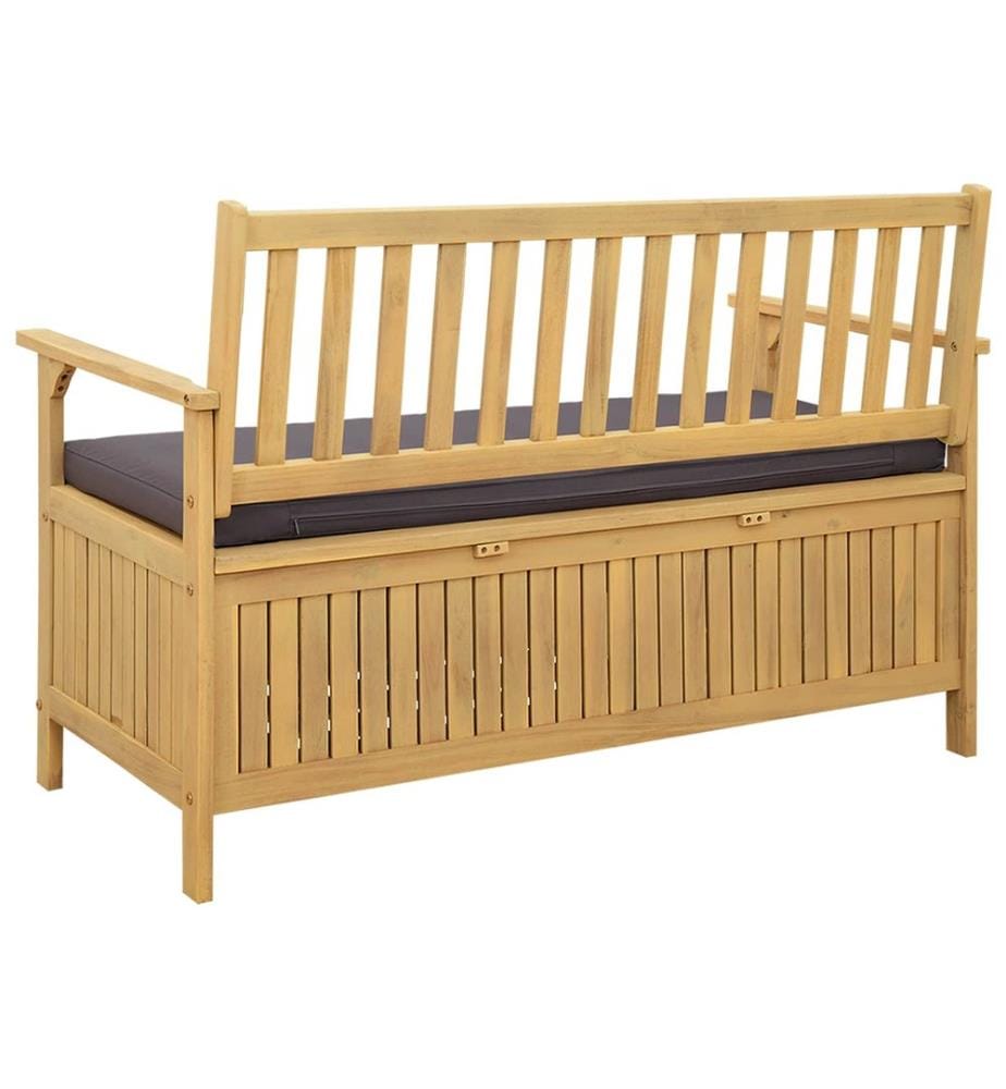 Banc de rangement avec coussin avec stockage 120 x 63 x 84 cm