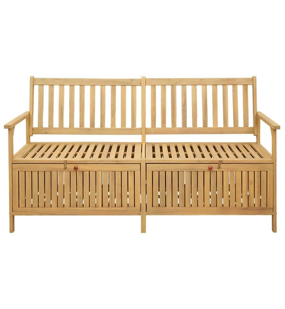 Sitzbank mit Stauraum mit Tür 170 x 63 x 84 cm Massiv-Akazie