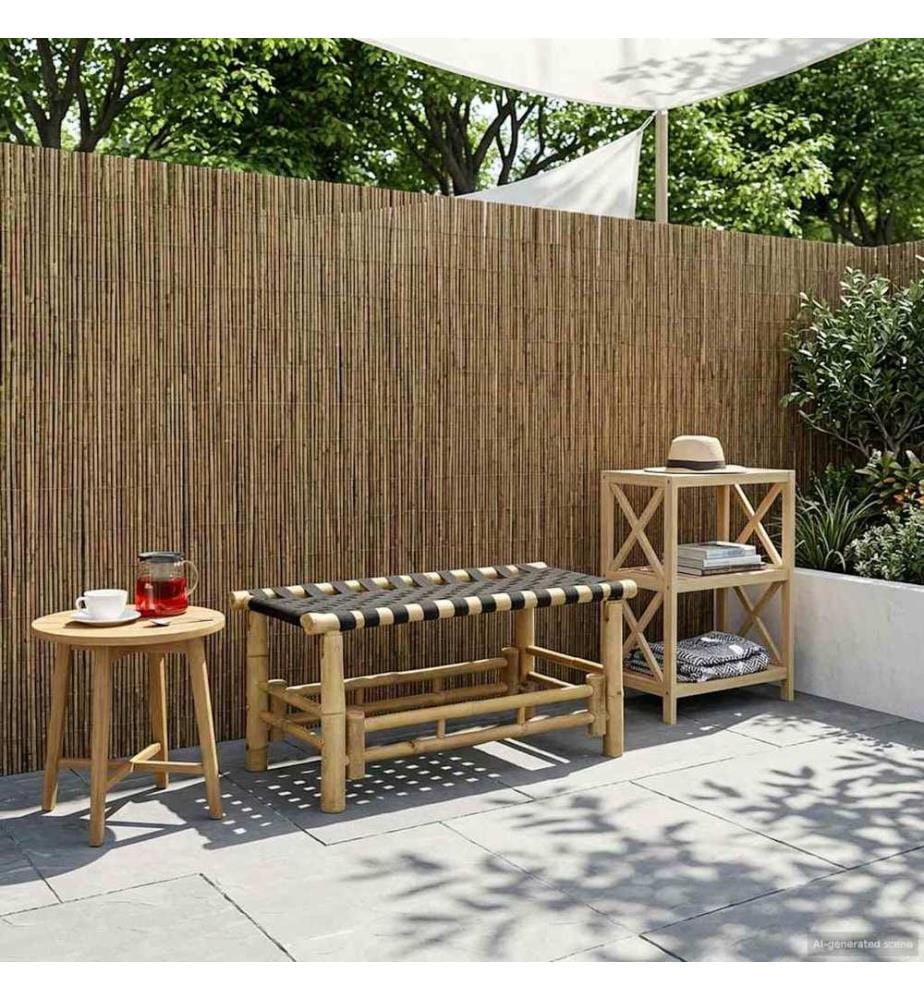 vidaXL Banc de jardin 80 x 38 x 40 cm Bambou Naturel Rectangulaire