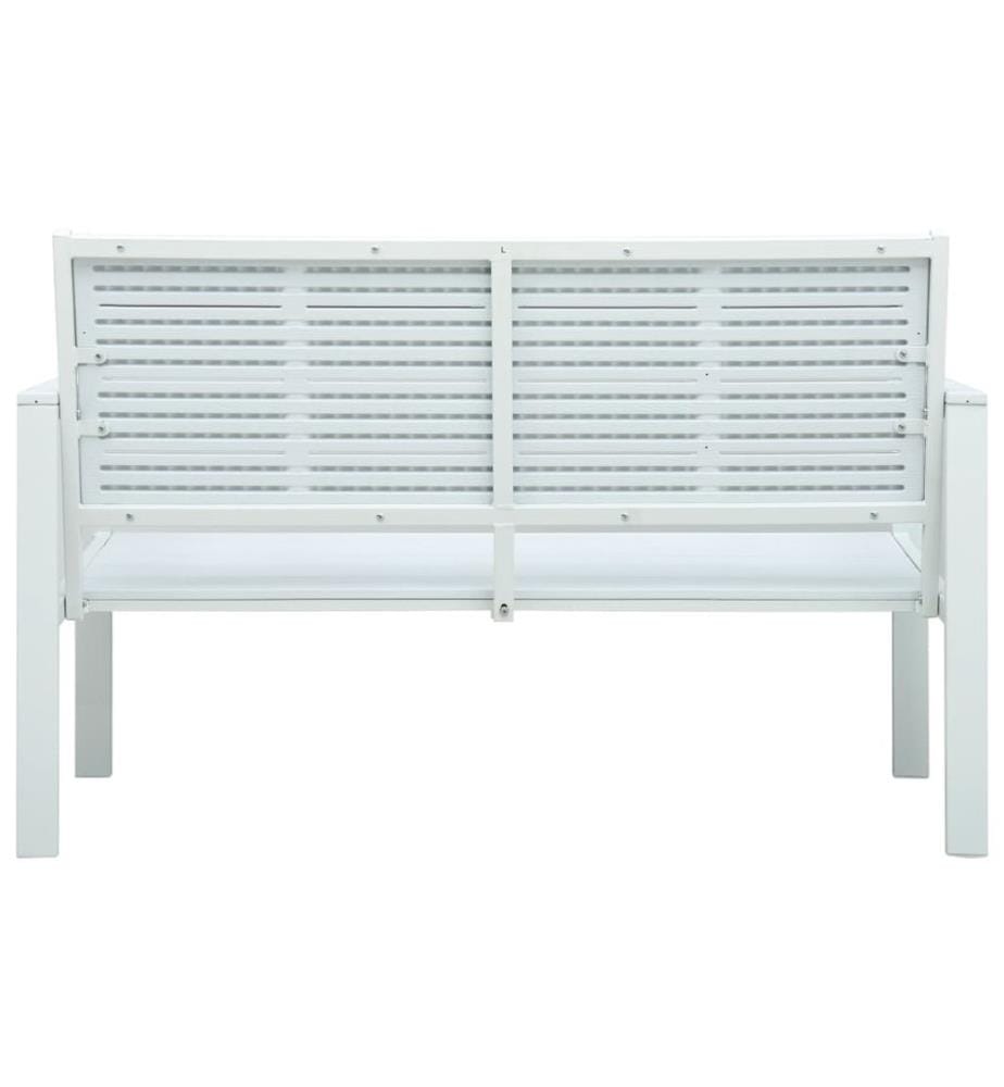 Garden Bench 120 cm PEHD White Wood Look